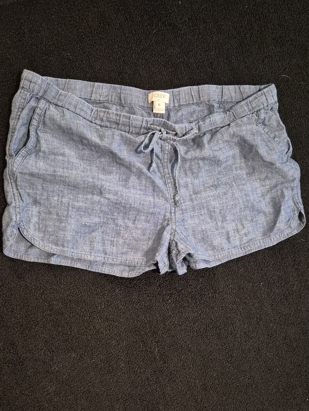 J. Crew Light Blue Linen-Blend Drawstring Shorts